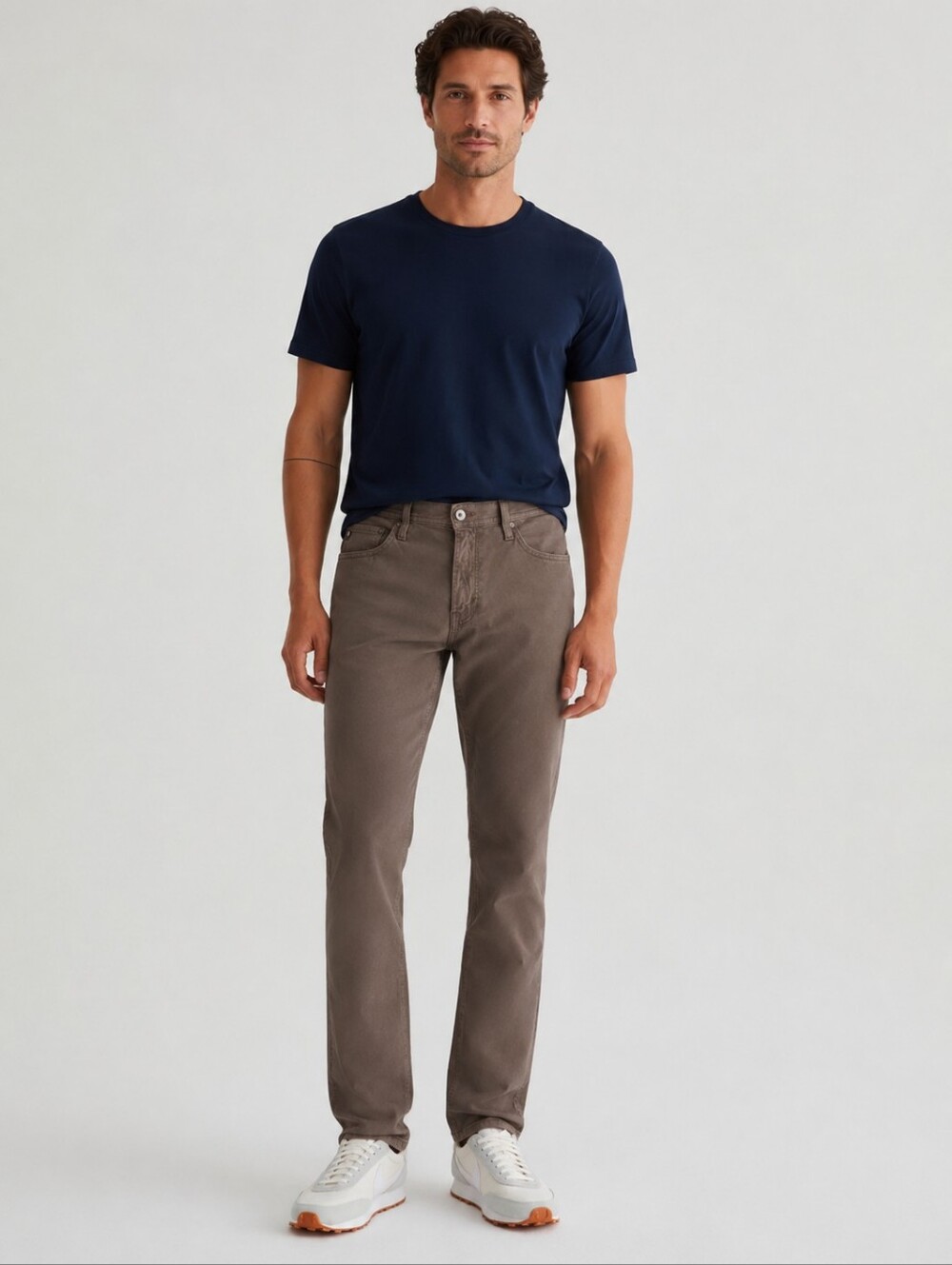 ❤️ AG ADRIANO GOLDSCHMIED EVERETT SLIM STRAIGHT SUEDED SATEEN JEANS / PANTS, 32